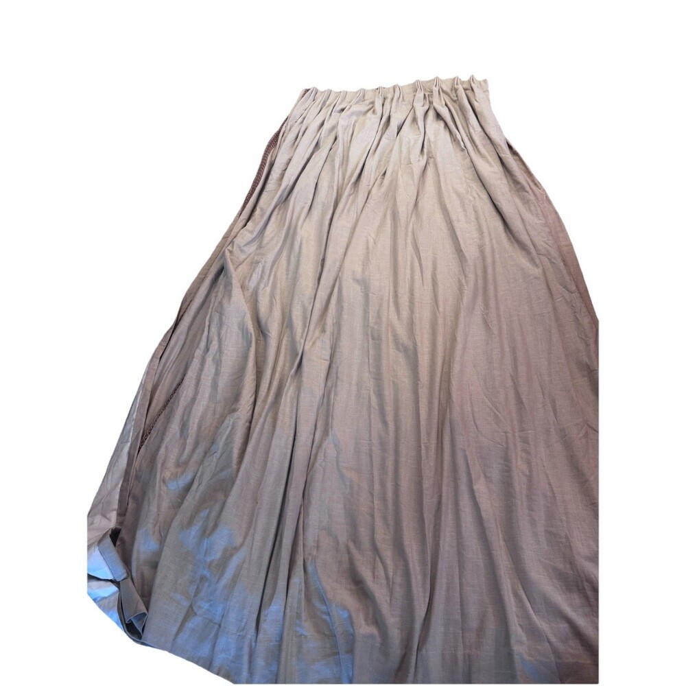 Unbranded Double Lined Window Curtains, Set of 2; Each 41" x 108" Beige